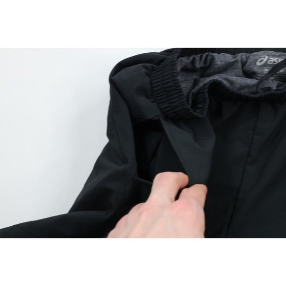 Asics Mens Medium Reflective Logo Lined Jogging Running Shorts Black Polyester - Picture 5 of 9